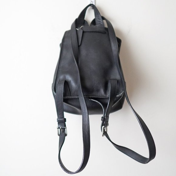 Vintage Small Coach Black Silver Lock Backpack - Picture 2 of 9